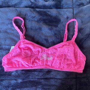 Victoria's Secret Bright Pink Lace Bralette
